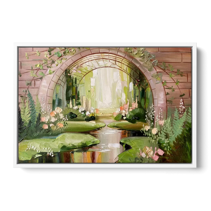 Fort Worth Botanical Gardens View - White Frame Canvas