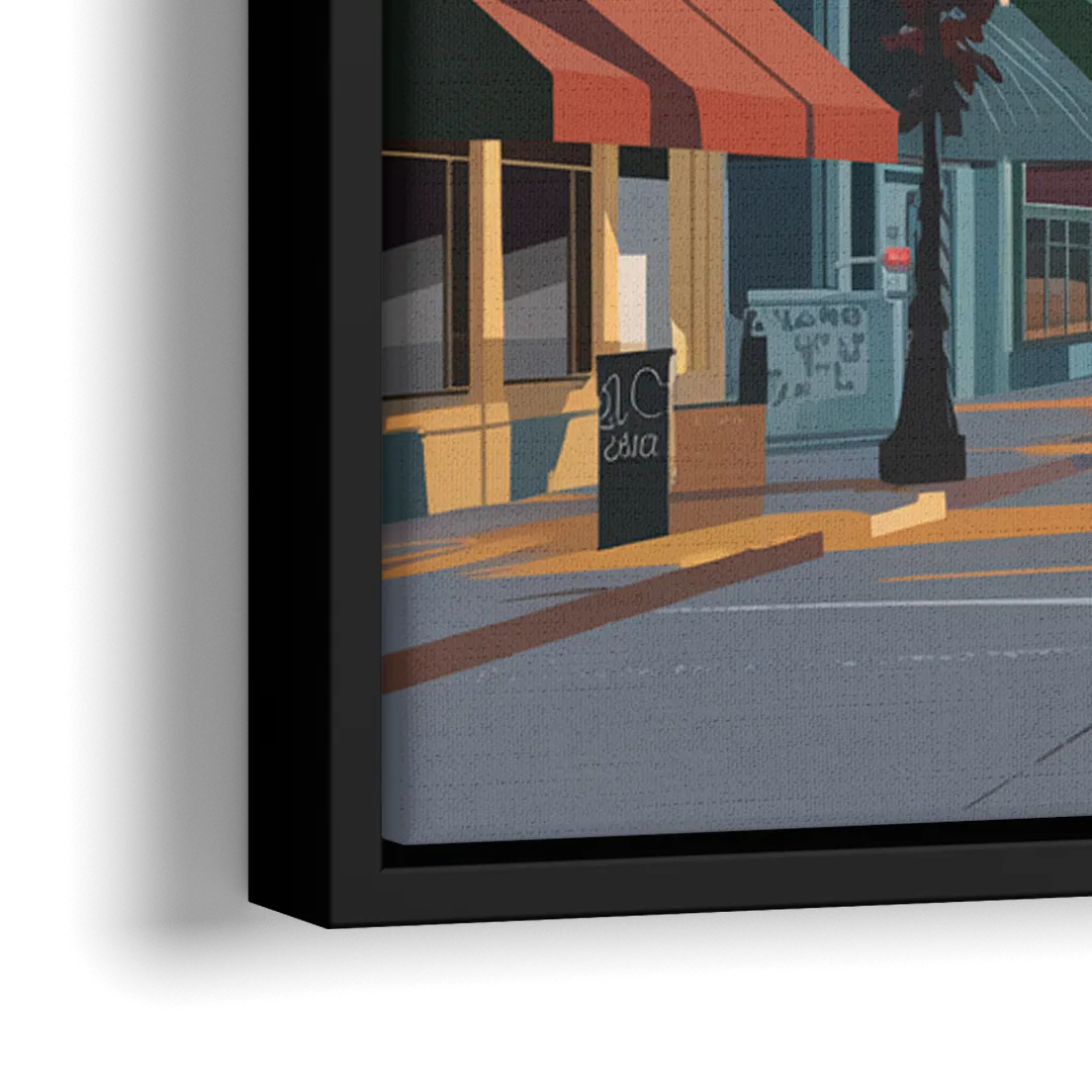 Madison State Street Vibes - Close-Up Black Frame Canvas