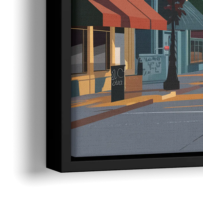 Madison State Street Vibes - Close-Up Black Frame Canvas