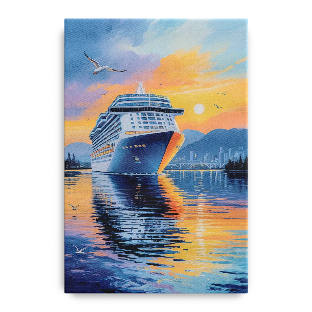 Vancouver Cruise Ship Terminal - Canvas Wall Art