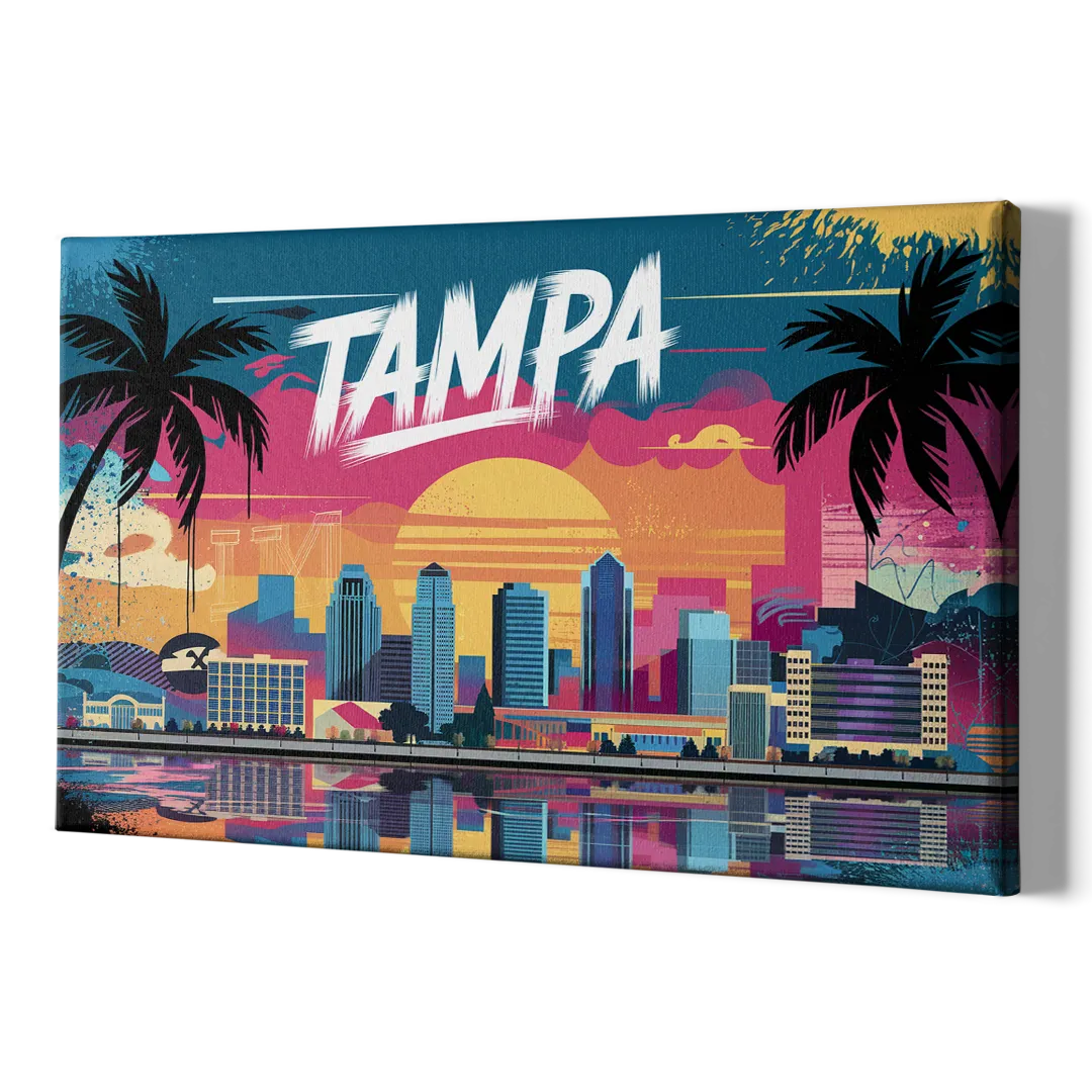 Tampa Urban Street Art Vibes - Canvas Print Art Sides