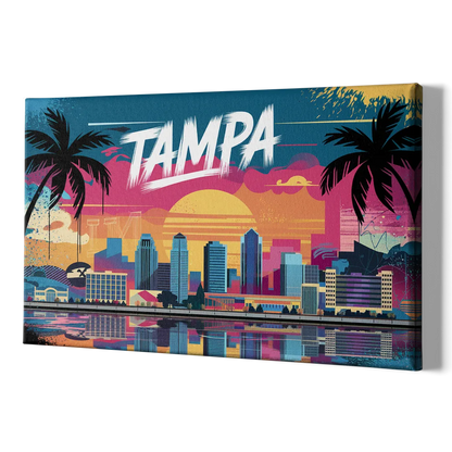 Tampa Urban Street Art Vibes - Canvas Print Art Sides