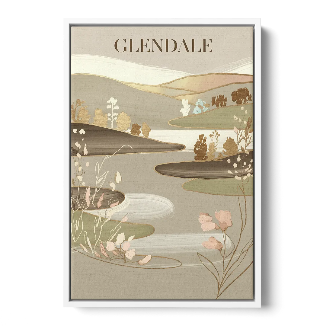 Glendale Rustic Elegance - White Frame Canvas