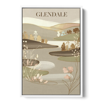 Glendale Rustic Elegance - White Frame Canvas