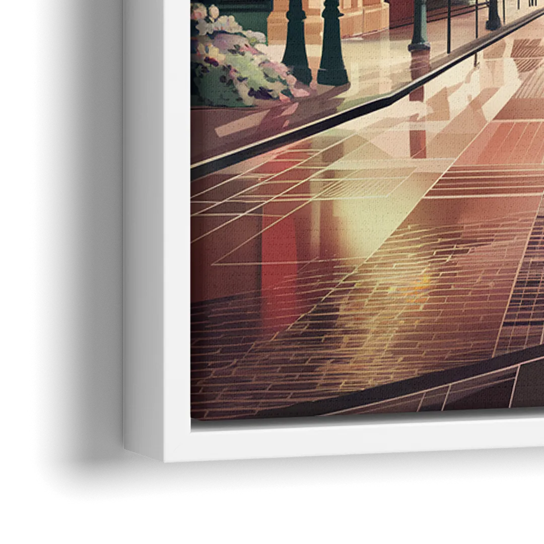 Camden Urban Charm Cityscape - Close-Up White Frame Canvas