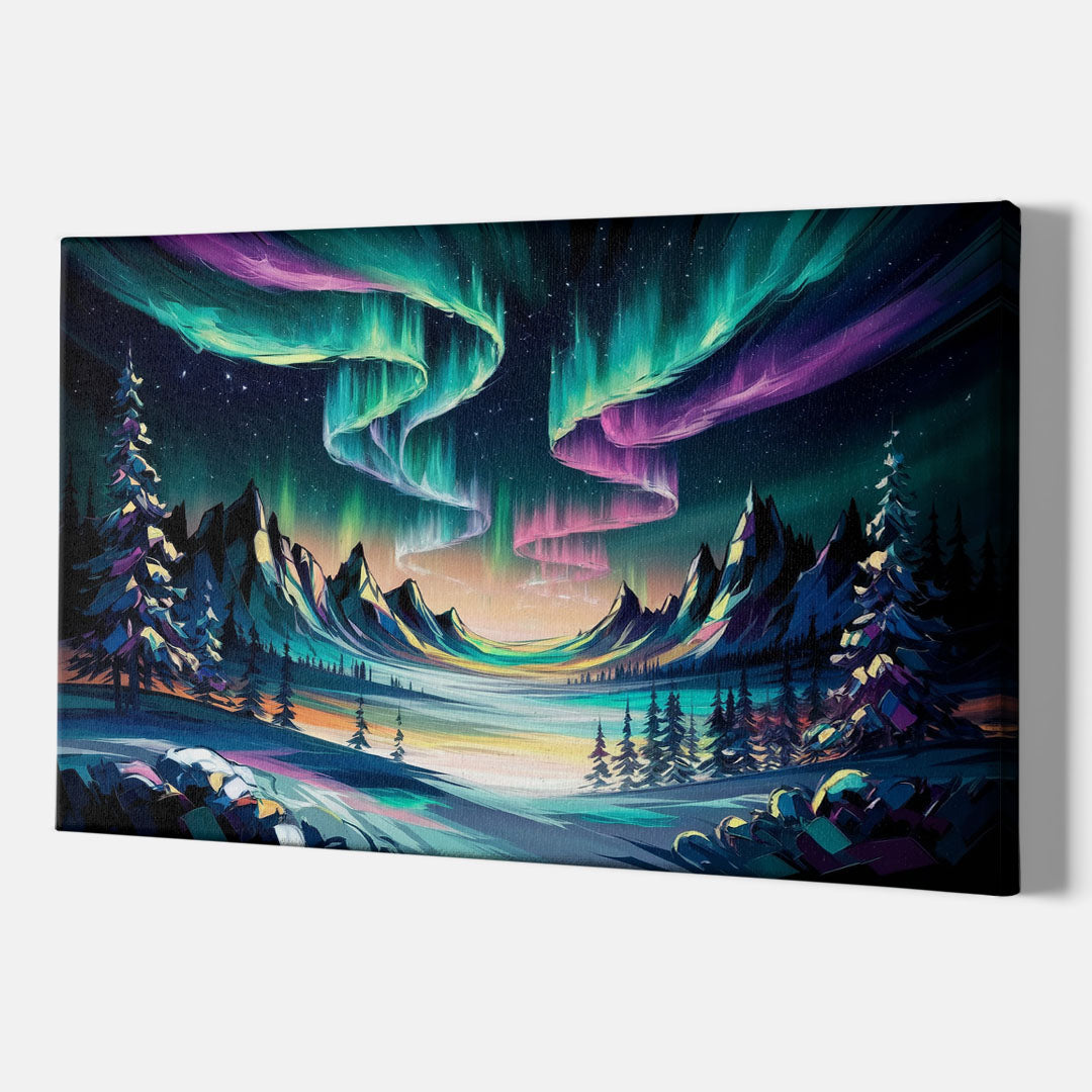 Aurora Vibrant Skies - Canvas Wall Art Indoor