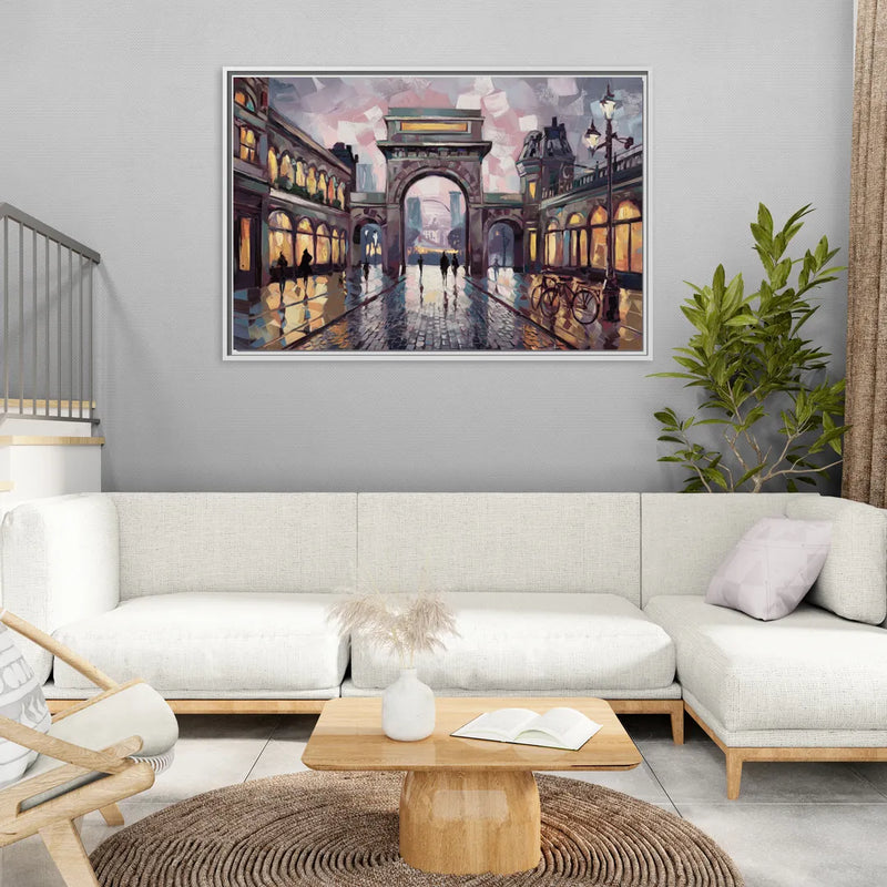 Chandler Urban Charm - Living Room White Frame Canvas