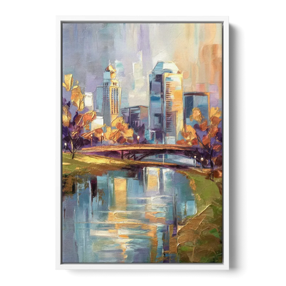 Louisville Waterfront Park - White Frame Canvas