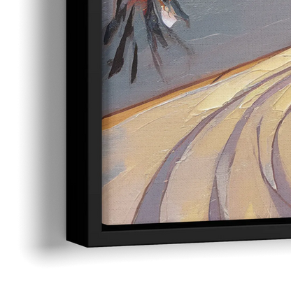 Vail Ski Slopes - Close-Up Black Frame Canvas