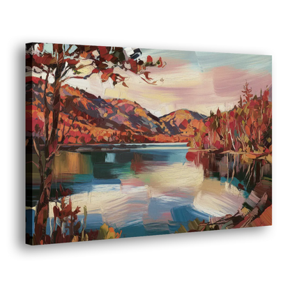 Lake Placid Adirondack Serenity - Canvas Print Art Sides