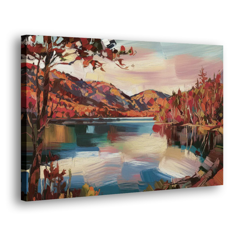 Lake Placid Adirondack Serenity - Canvas Print Art Sides