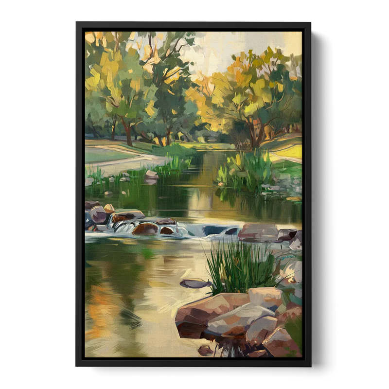 Austin Greenbelt Escape - Black Frame Canvas