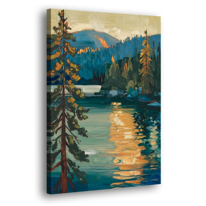 Lake Tahoe Forest Horizon - Canvas Print Art Sides
