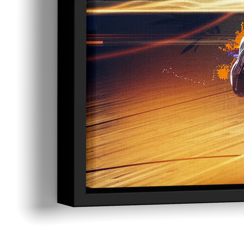 Phoenix Suns Basketball Spirit - Close-Up Black Frame Canvas