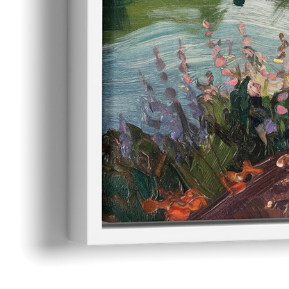 Riverside Nature Trails - Close-Up White Frame Canvas