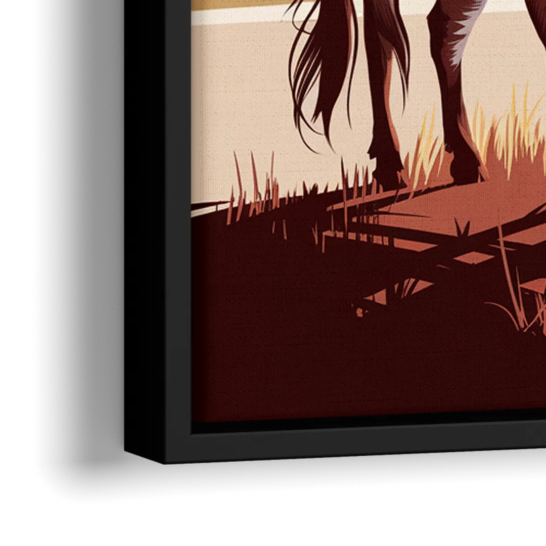 Austin Texas Longhorn Spirit - Close-Up Black Frame Canvas