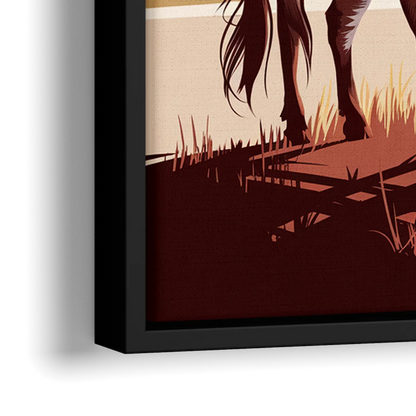 Austin Texas Longhorn Spirit - Close-Up Black Frame Canvas