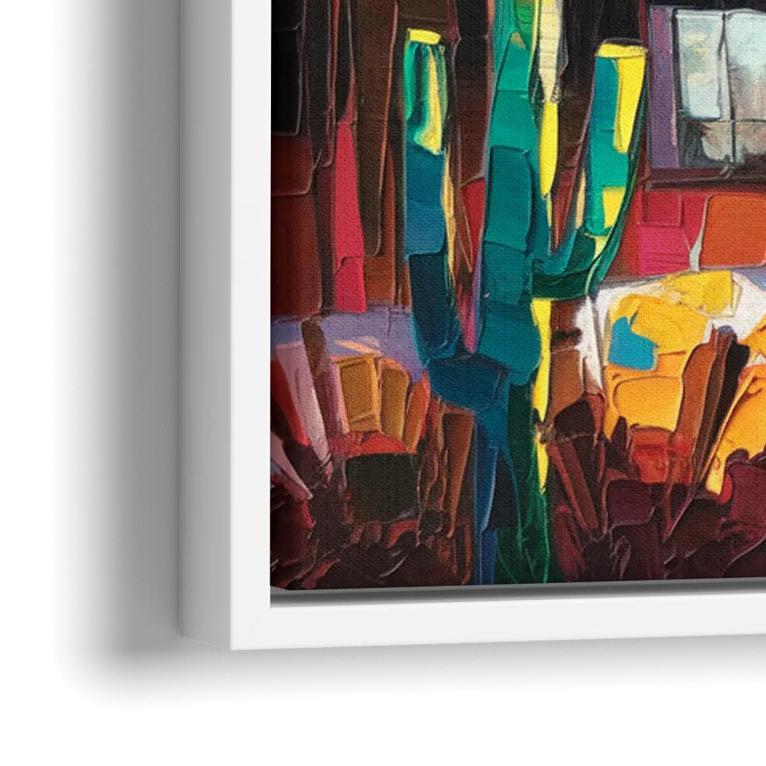 Bisbee Arizona Charm - Close-Up White Frame Canvas