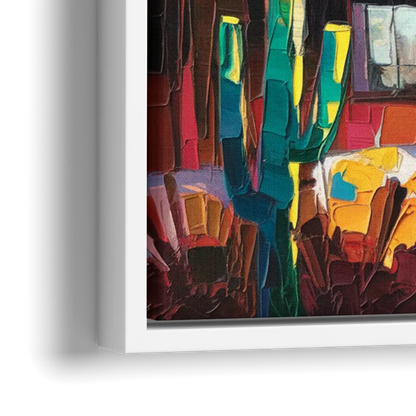 Bisbee Arizona Charm - Close-Up White Frame Canvas