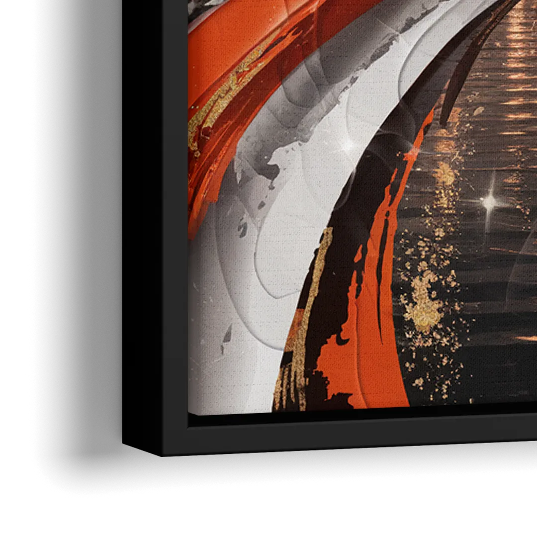 Cincinnati Bengals Championship Parade - Close-Up Black Frame Canvas