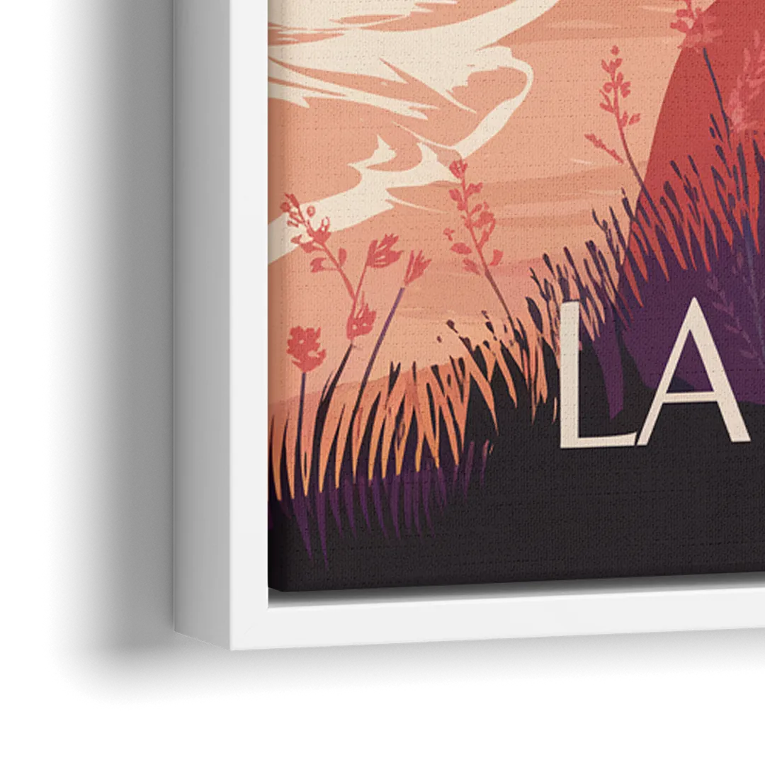 La Jolla Sunset Views - Close-Up White Frame Canvas