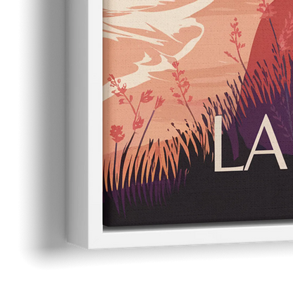 La Jolla Sunset Views - Close-Up White Frame Canvas