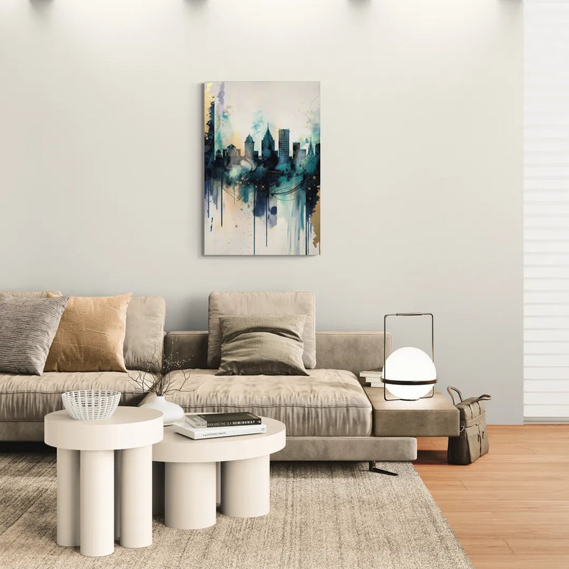 Providence Abstract Skyline - Canvas Wall Art Living Room