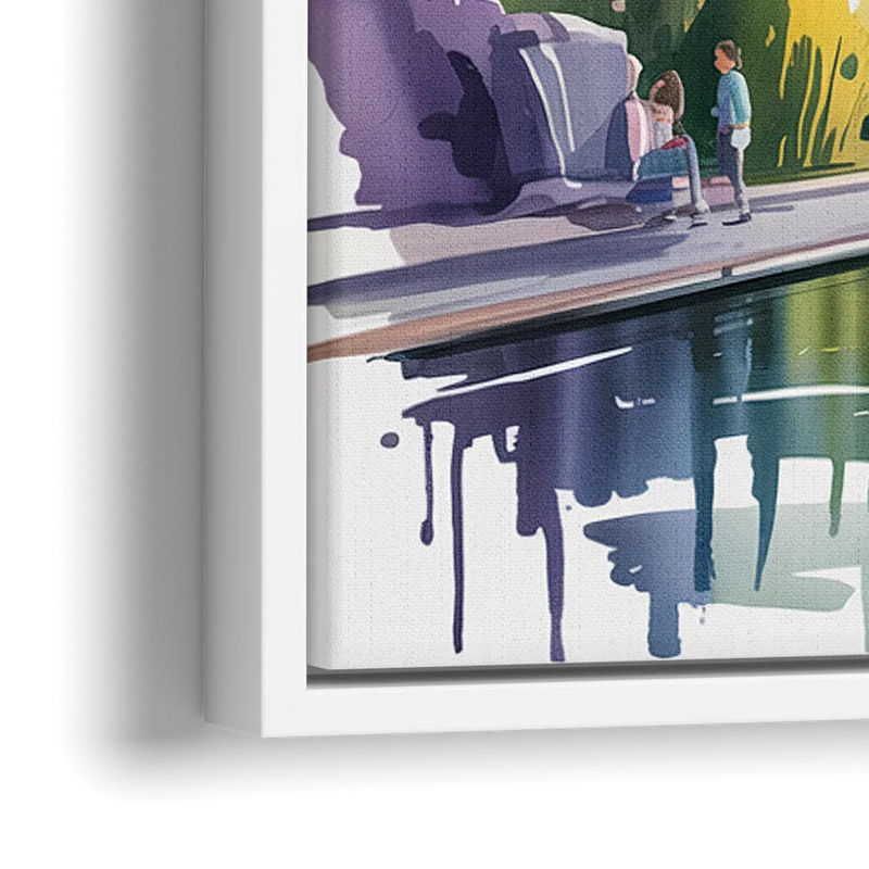 Quebec City Historic Churches - Close-Up White Frame Canvas