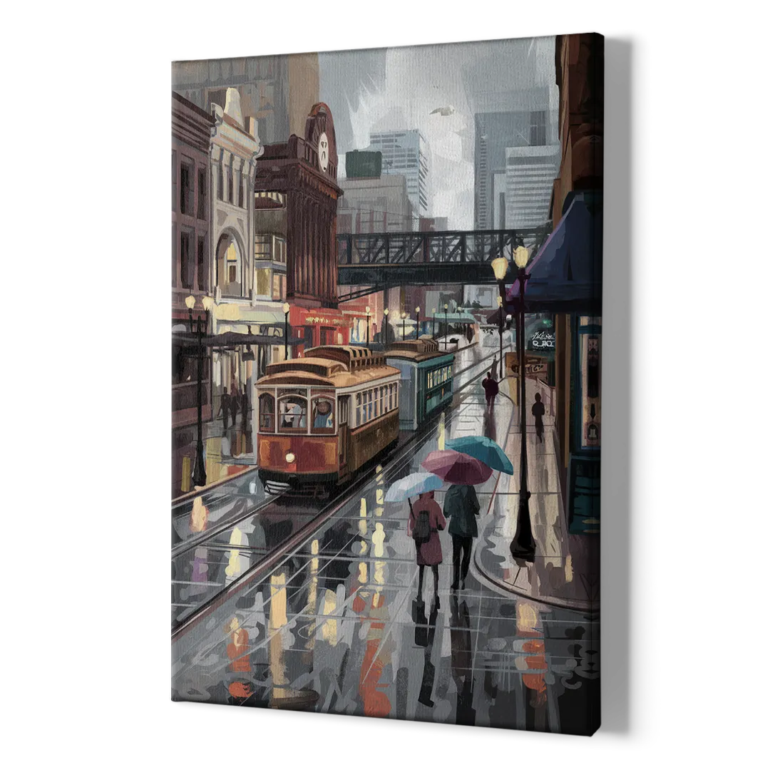 Kansas City Street Scenes - Canvas Print Art Sides