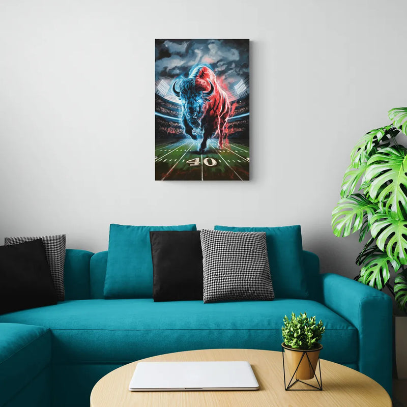 Buffalo Bills Football Pride - Canvas Wall Art Living Room