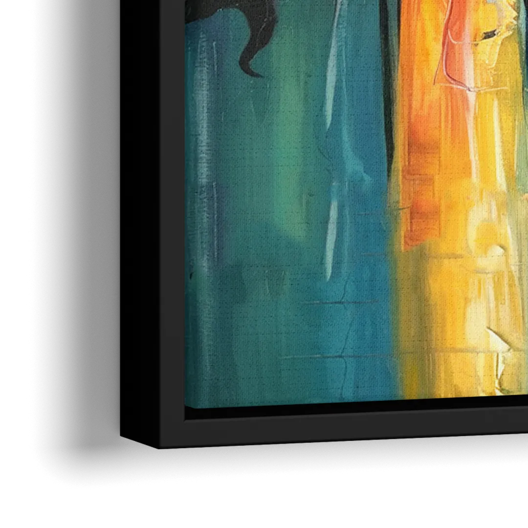 Austin Street Art Culture - Close-Up Black Frame Canvas