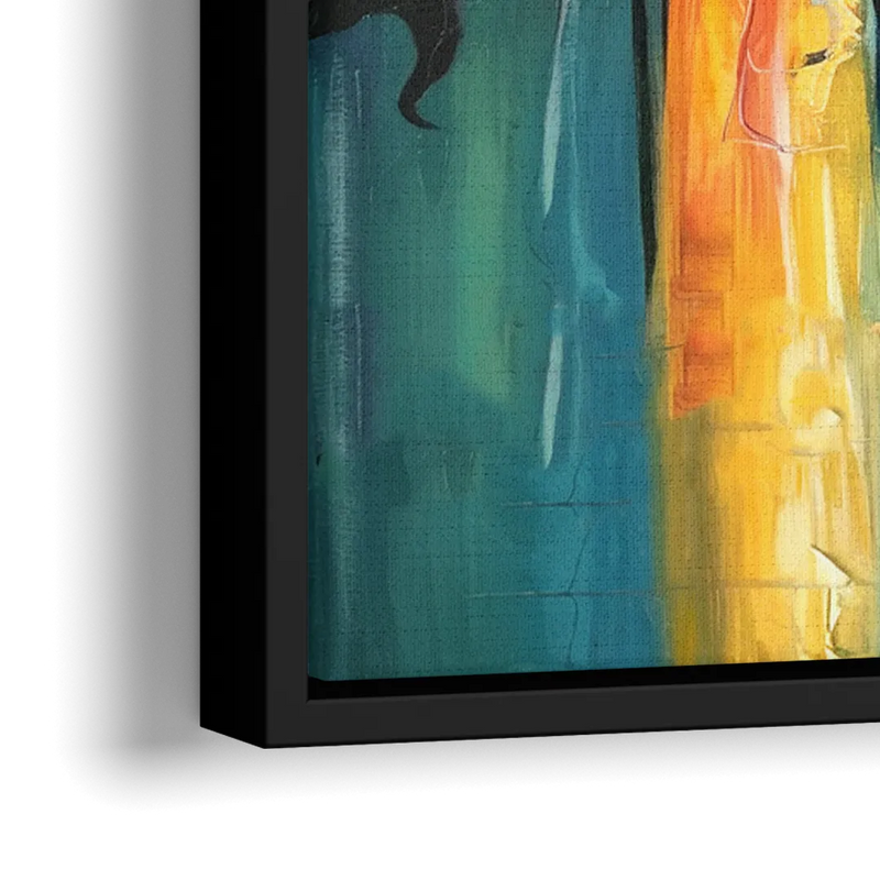 Austin Street Art Culture - Close-Up Black Frame Canvas