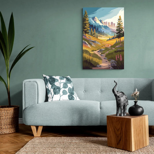 Salt Lake City Nature Trails - Canvas Wall Art Living Room