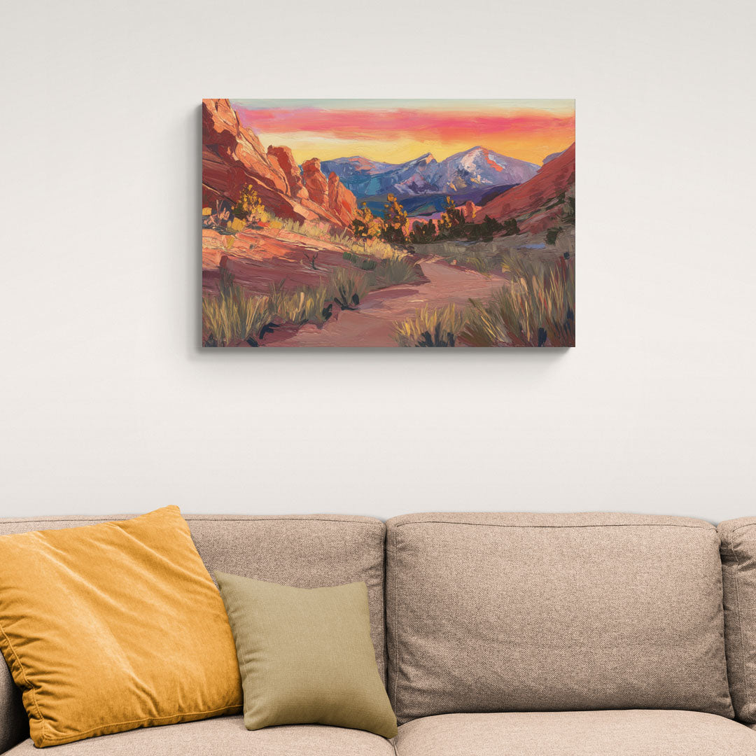 Colorado Springs Scenic Trails - Canvas Wall Art Living Room