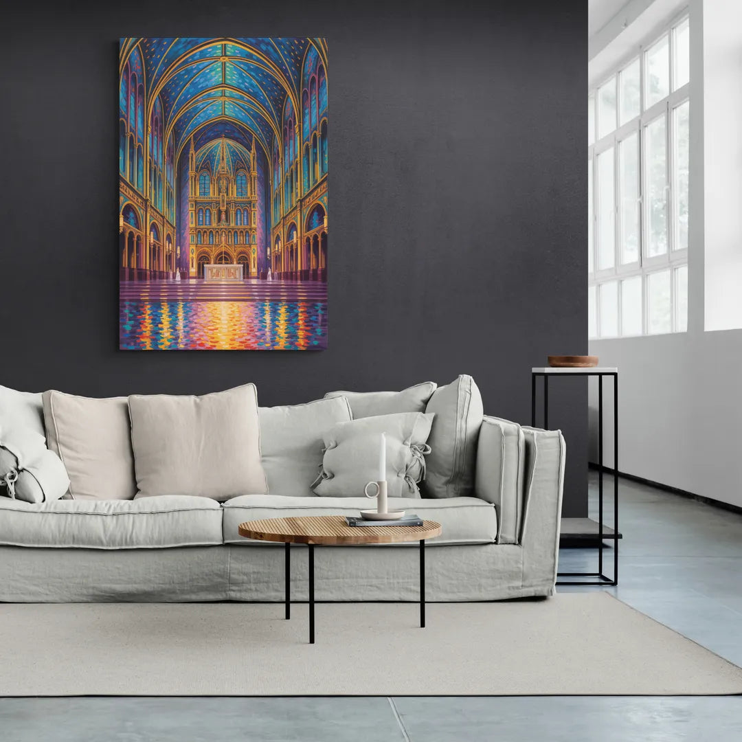 Notre Dame Basilica Interior - Canvas Wall Art Living Room