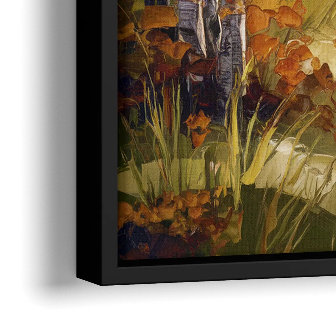 Breckenridge Aspen Forest Autumn - Close-Up Black Frame Canvas