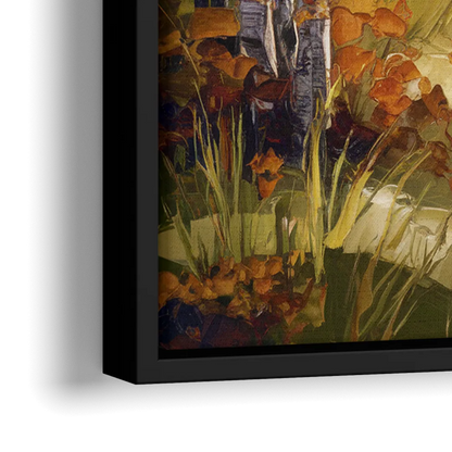 Breckenridge Aspen Forest Autumn - Close-Up Black Frame Canvas