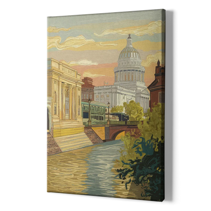 Richmond Urban Landmarks - Canvas Print Art Sides