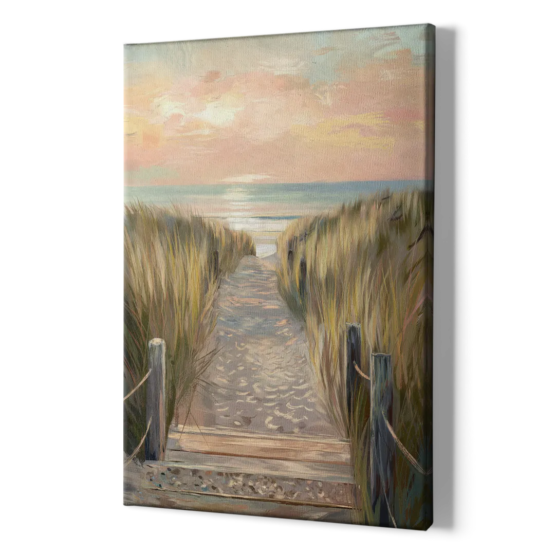 Seaside Coastal Path - Canvas Print Art Sides