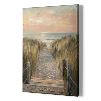 Seaside Coastal Path - Canvas Print Art Sides