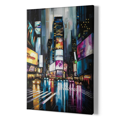 New York City Times Square Lights - Canvas Print Art Sides