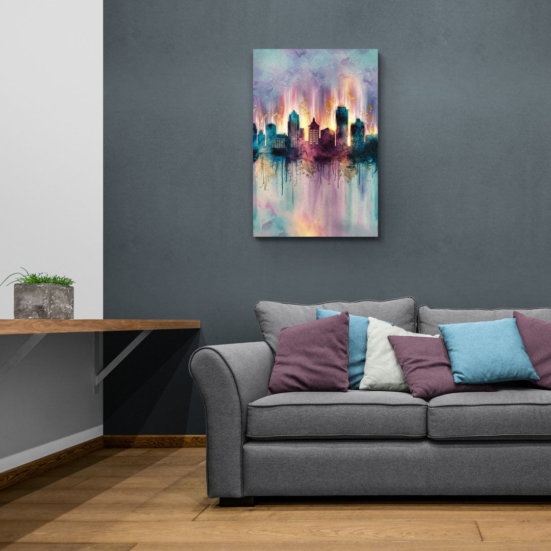 Richmond Skyline Glow - Canvas Wall Art Living Room