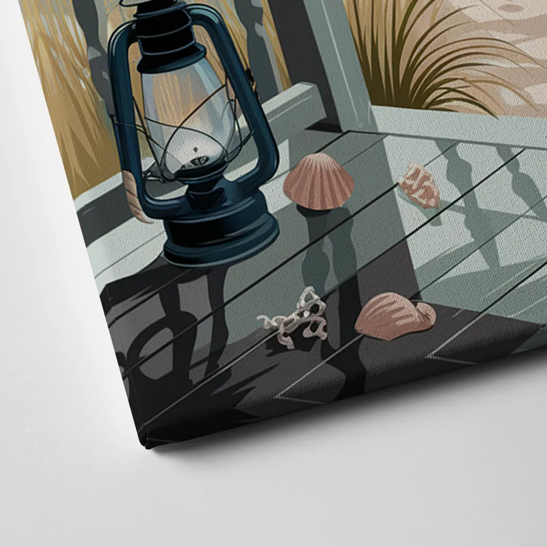 Seaside Nautical Charm Canvas Close Up