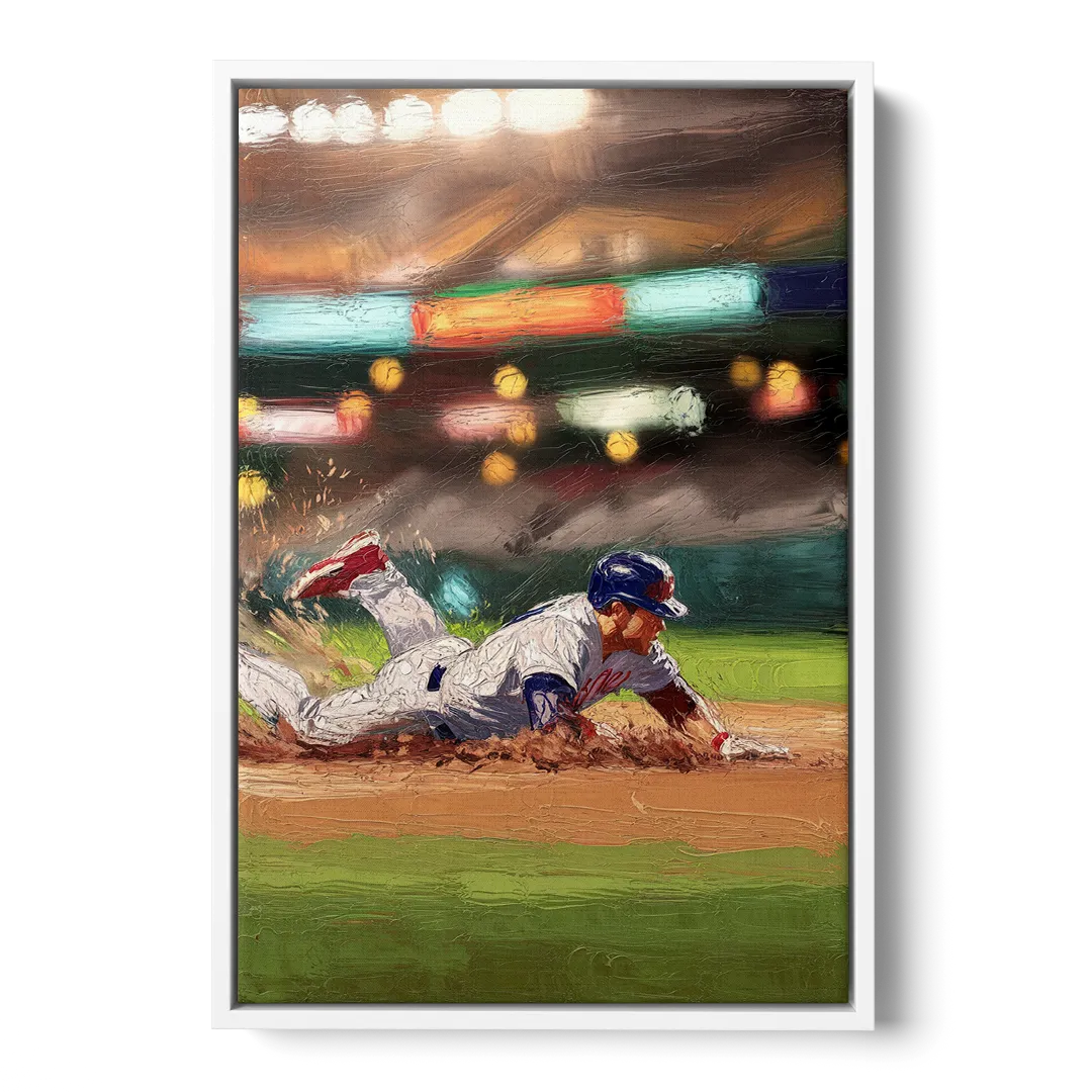McKinney Baseball Spirit - White Frame Canvas