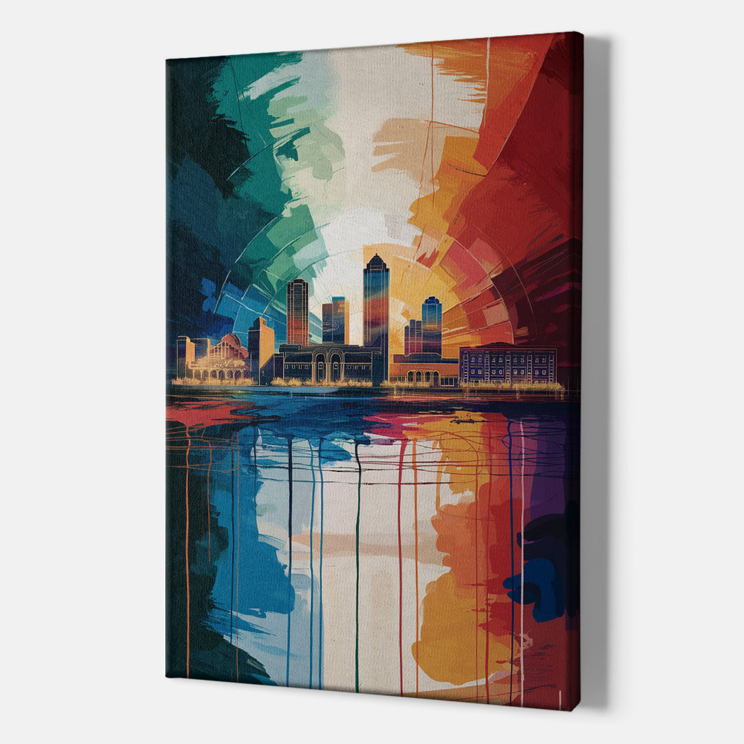 Buffalo Skyline Panorama - Canvas Wall Art Indoor
