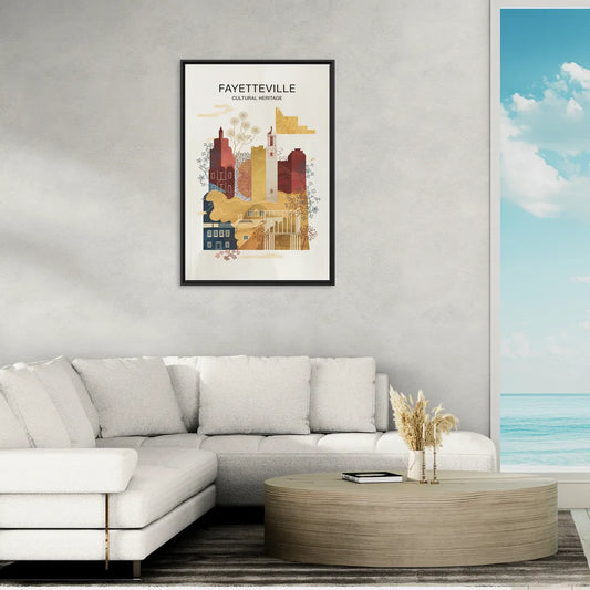 Fayetteville Cultural Heritage - Living Room Black Frame Canvas