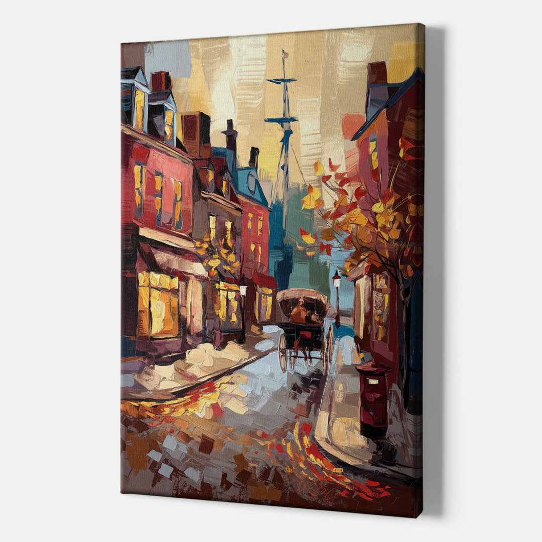 Salem New England Streets - Canvas Wall Art Indoor