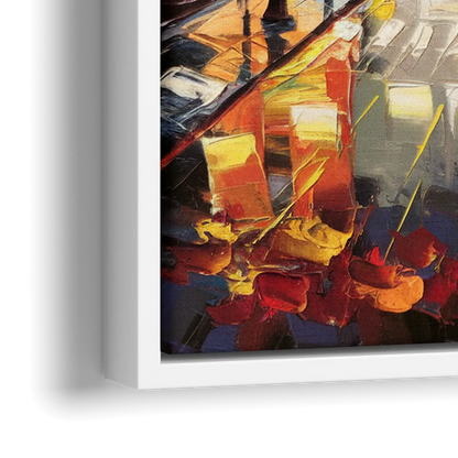 Madison Vibrant Downtown - Close-Up White Frame Canvas