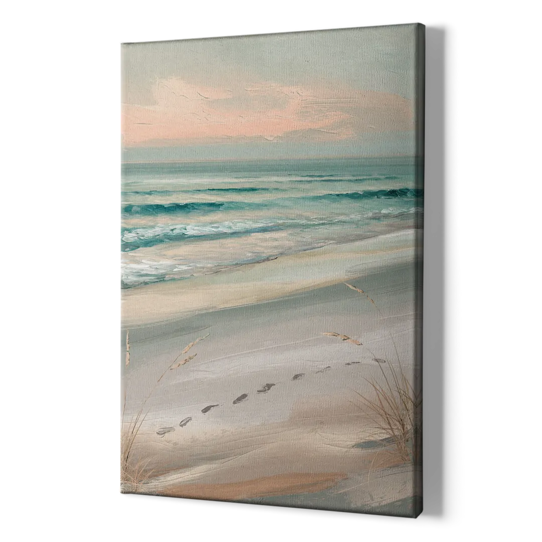 Virginia Beach Sand and Surf - Canvas Print Art Sides
