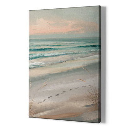 Virginia Beach Sand and Surf - Canvas Print Art Sides